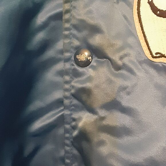 Vtg Indianapolis Colts Chalk Line Mens XL Back Arch Satin Bomber Jacket READ - Picture 4 of 10